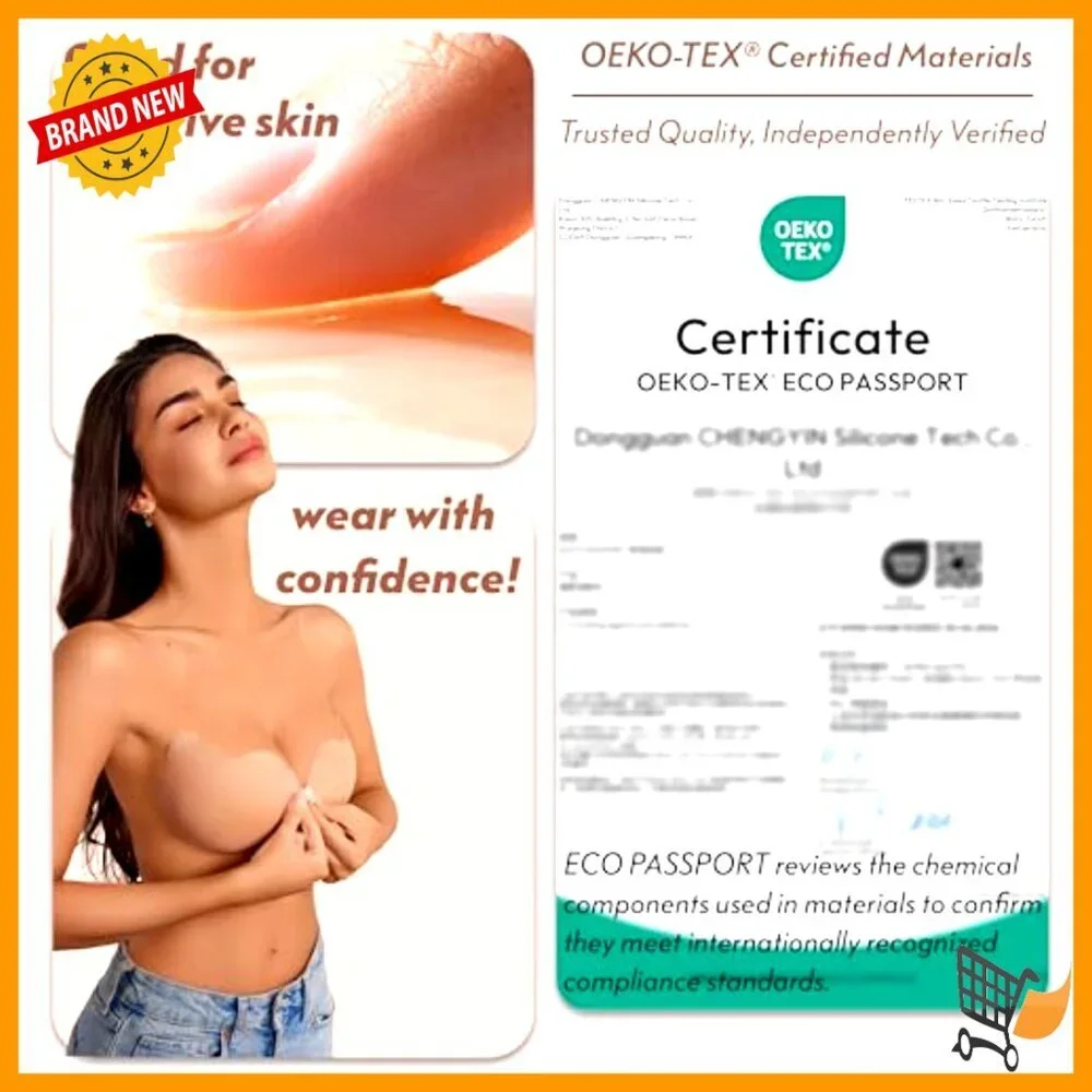 Silicone Sticky Bra Push Up Strapless Backless Adhesive Bras A-E Cups